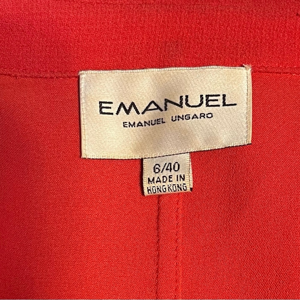 Emanuel Ungaro Red Zip Blazer Vintage Medium Made In Hong Kong - Picture 4 of 8
